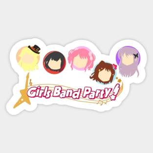 Girls Band Party Sticker